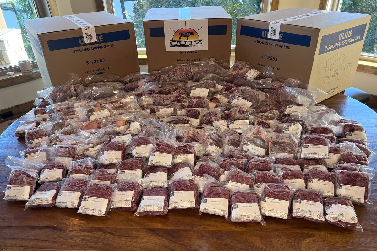 1/2 Grain Finished Beef (300 lbs.)